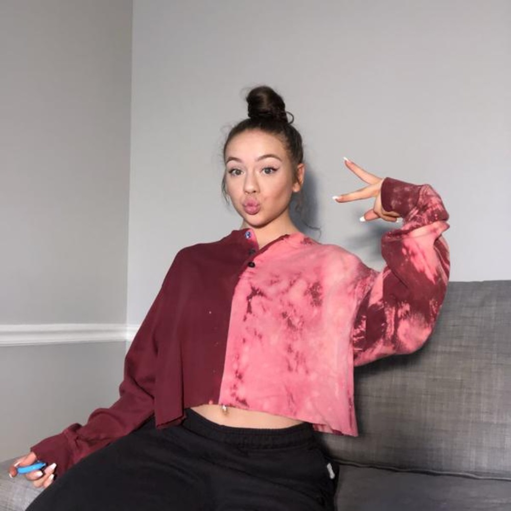 bleach dyed henley {XL}